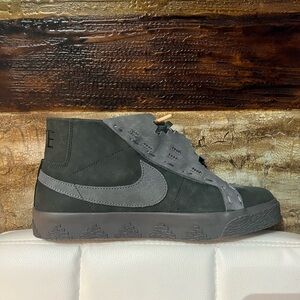 Nike Gray High-Top Sneakers with Padded Collar